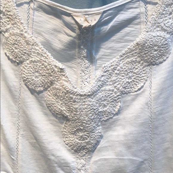 ADIVA white embroidered cotton tank size L - Picture 2 of 8